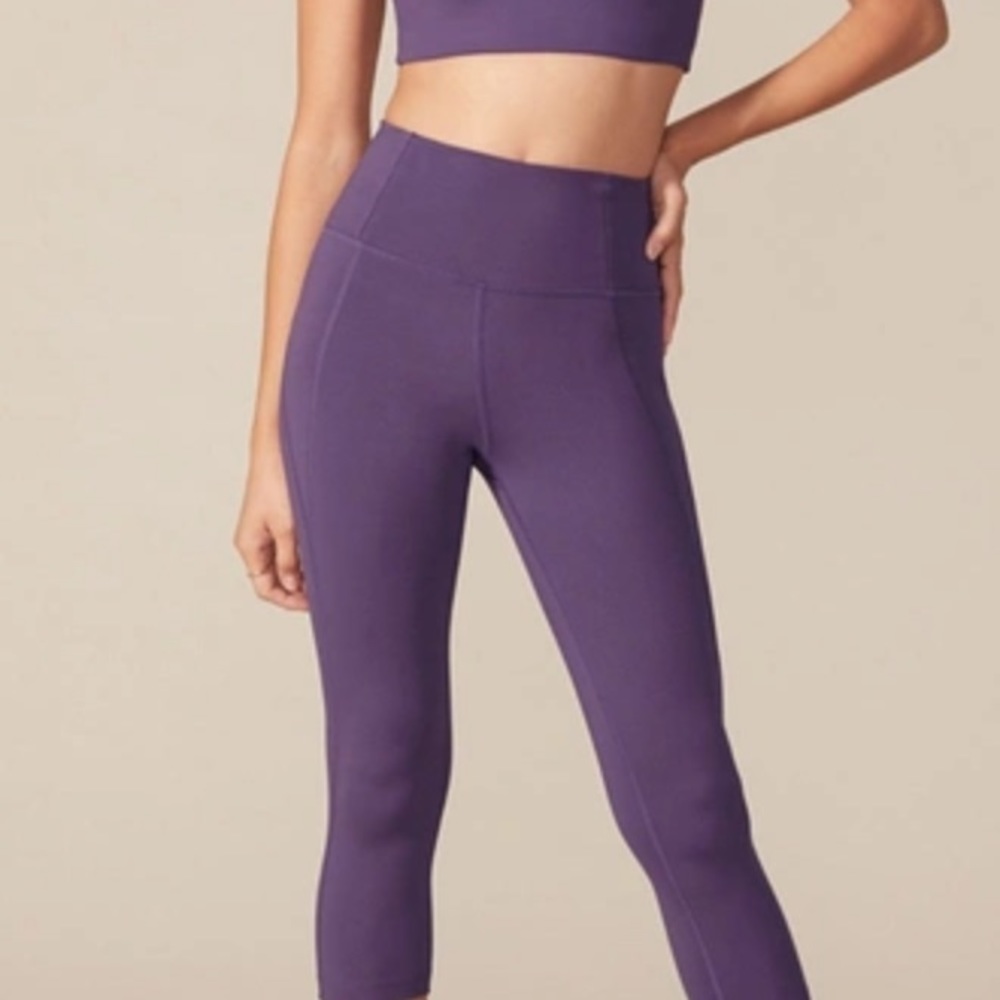 Girlfriend collective compressive high rise legging blackberry purple NEW NWOT